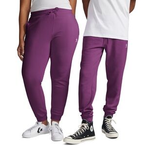 Converse Go-To Embroidered Star Chevron Standard-Fit Fleece Sweatpant Sz M